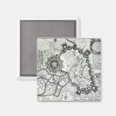 Plan von Lisle, 1736 Magnet (Vorderseite/Rückseite)