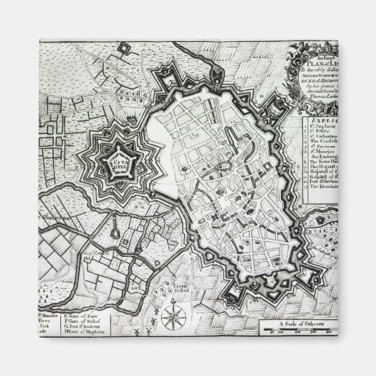 Plan von Lisle, 1736 Magnet (Vorne)