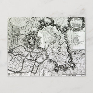 Plan von Lisle, 1736 Postkarte