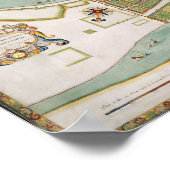 Plan von Long Island New York 1664 Poster (Ecke)