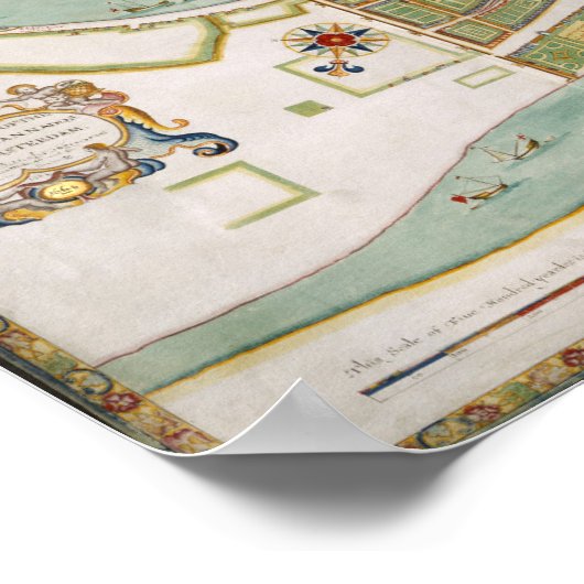 Plan von Long Island New York 1664 Poster (Ecke)