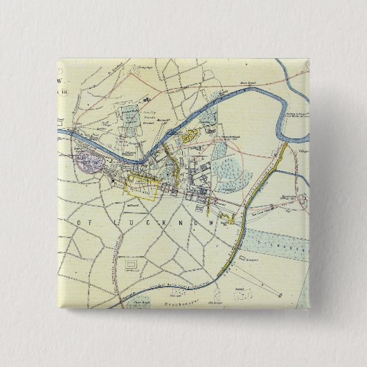 Plan von Lucknow Operationen zeigend Button (Vorderseite)
