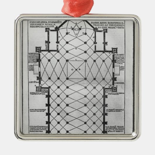 Plan von Mailand-Kathedrale Ornament Aus Metall (Vorne)