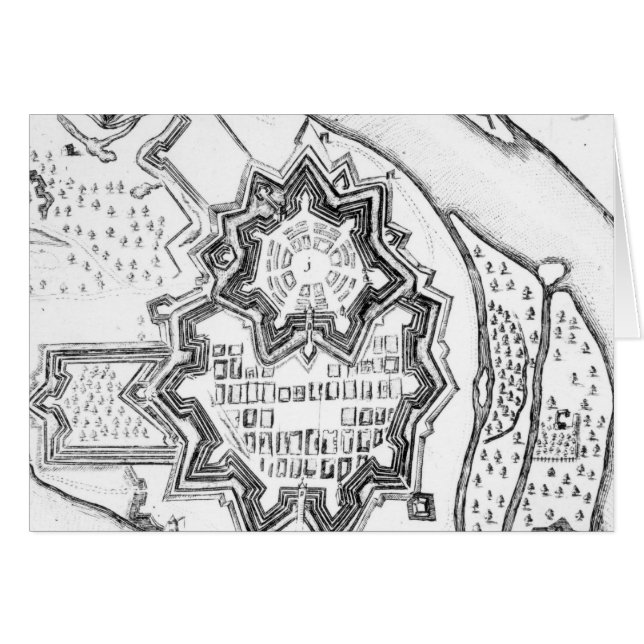 Plan von Mannheim, Deutschland 1690 (Vorderseite (Horizontal))