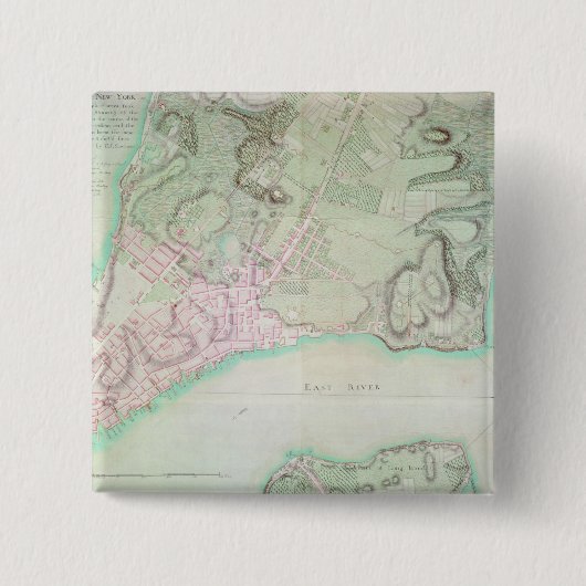 Plan von New York, 1776 Button (Vorderseite)