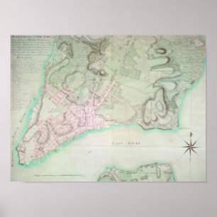 Plan von New York, 1776 Poster