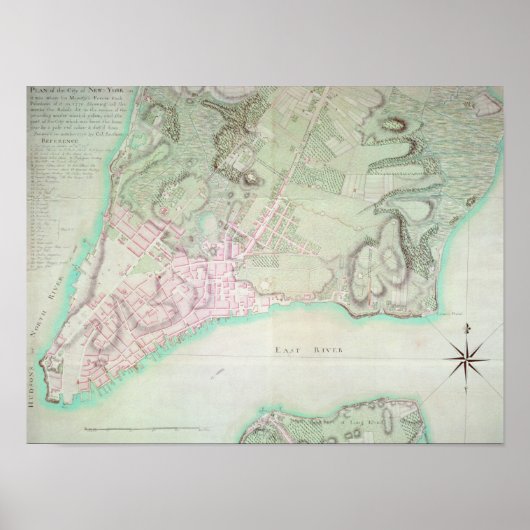 Plan von New York, 1776 Poster (Vorne)