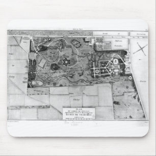 Plan von Parc Monceau in Paris Mousepad