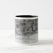 Plan von Parc Monceau in Paris Zweifarbige Tasse (Mittel)