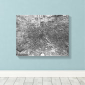 Plan von Paris, auch bekannt als "Plan de Turgot" Leinwanddruck (Insitu (Holzboden))