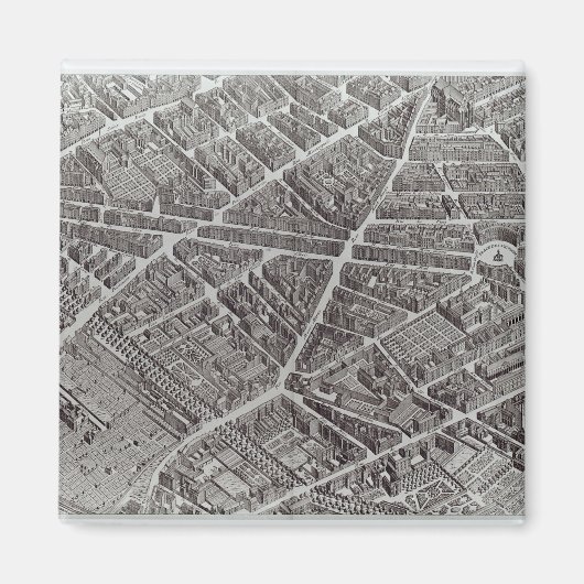 Plan von Paris, auch bekannt als "Plan de Turgot" Magnet (Vorne)
