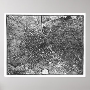 Plan von Paris, auch bekannt als "Plan de Turgot" Poster