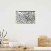 Plan von Paris, auch bekannt als "Plan de Turgot" Poster (Küche)