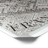 Plan von Paris, auch bekannt als "Plan de Turgot" Poster (Ecke)