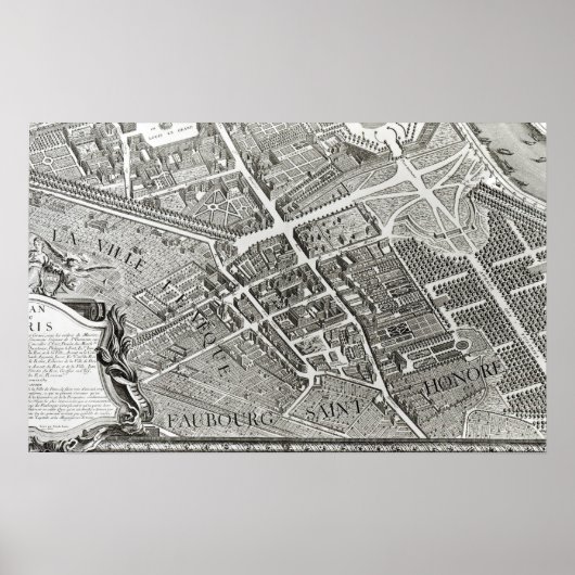Plan von Paris, auch bekannt als "Plan de Turgot" Poster (Vorne)