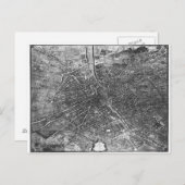 Plan von Paris, auch bekannt als "Plan de Turgot" Postkarte (Vorne/Hinten)