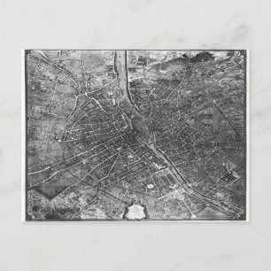 Plan von Paris, auch bekannt als "Plan de Turgot" Postkarte