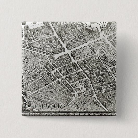Plan von Paris, bekannt als 'Plan de Turgot' Button (Vorderseite)