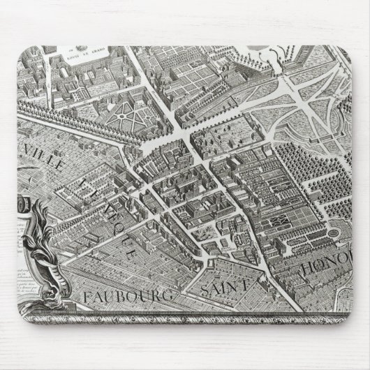 Plan von Paris, bekannt als 'Plan de Turgot' Mousepad (Vorne)