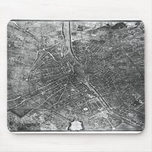 Plan von Paris, bekannt als 'Plan de Turgot' Mousepad (Vorne)