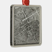 Plan von Paris, bekannt als 'Plan de Turgot' Ornament Aus Metall (Rechts)