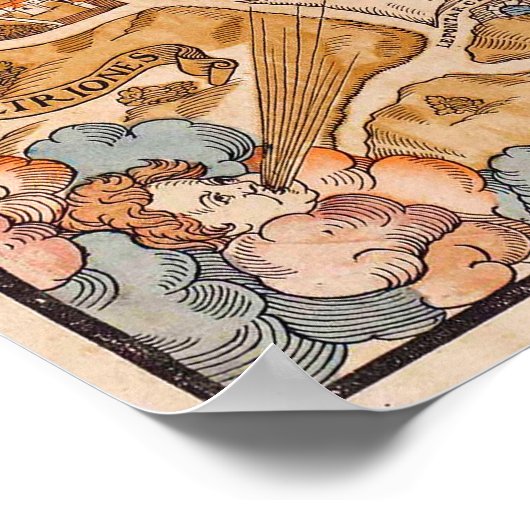 Plan von Paris durch Truschet et Hoyau (1553) Poster (Ecke)