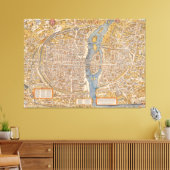 Plan von Paris durch Truschet et Hoyau Circa 1550 Leinwanddruck (Insitu (Wohnzimmer))