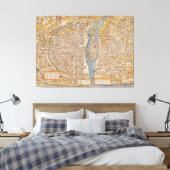 Plan von Paris durch Truschet et Hoyau Circa 1550 Leinwanddruck (Insitu (Schlafzimmer))