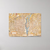 Plan von Paris durch Truschet et Hoyau Circa 1550 Leinwanddruck (Vorderseite)