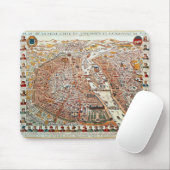 Plan von Paris fasste durch ein chronologisches Mousepad (Mit Mouse)