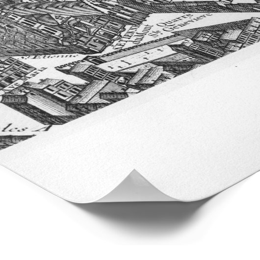 Plan von Paris Poster (Ecke)