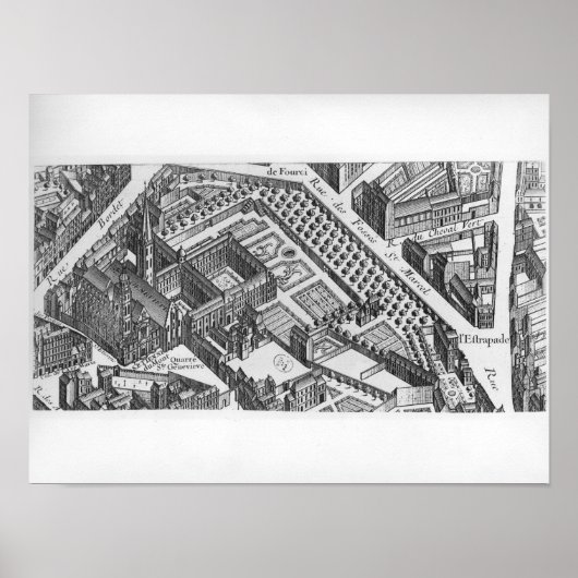 Plan von Paris Poster (Vorne)