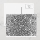 Plan von Paris Postkarte (Vorne/Hinten)