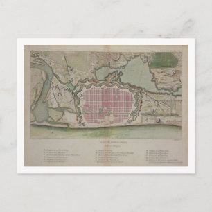 Plan von Pondicherry, von 'Voyage aux Indes et la  Postkarte