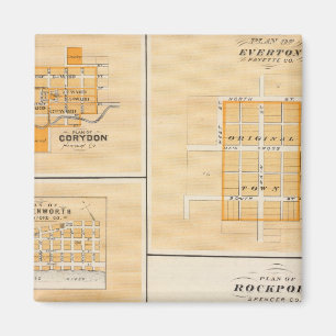 Plan von Rockport, Spencer Co mit Everton Magnet