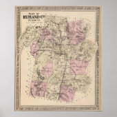Plan von Rutland Vermont Poster (Vorne)