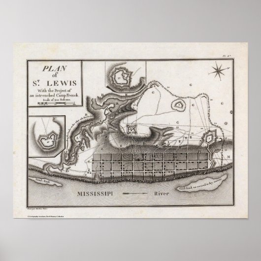 Plan von St. Lewis Poster (Vorne)