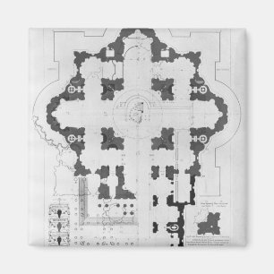 Plan von St Peter Basilika Magnet