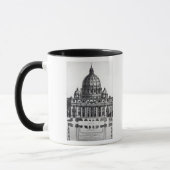 Plan von St Peter, Rom, vorbei graviert Tasse (Links)