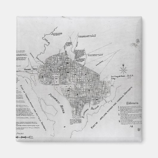 Plan von Washington D.C. Magnet (Vorne)