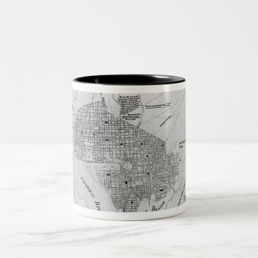Plan von Washington DC Zweifarbige Tasse (Mittel)