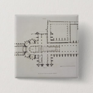 Plan von Westminster Abbey, überziehen 1 von Button