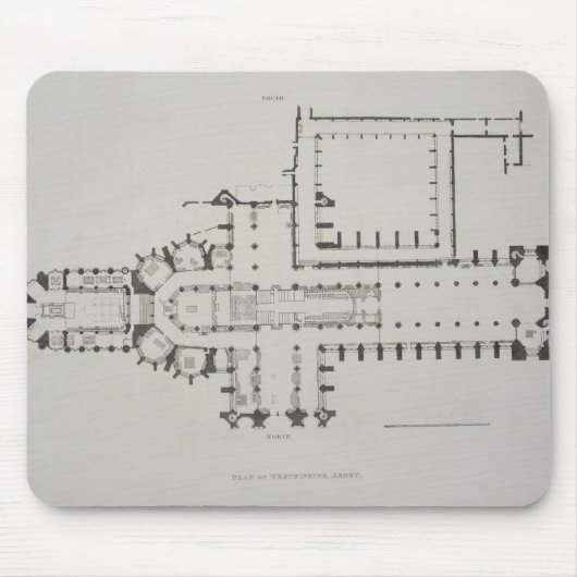 Plan von Westminster Abbey, überziehen 1 von Mousepad (Vorne)
