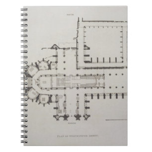Plan von Westminster Abbey, überziehen 1 von Notizblock