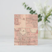 Plan Warschau mit Pierceton, Plymouth Postkarte (Stehend Vorderseite)