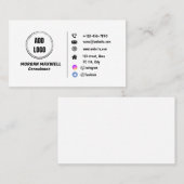 Plan White Design Visitenkarte (Vorne/Hinten)