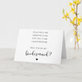 Plan With Me, Stand With Me, Bridesmaid Card Karte (Gelbe Blume)