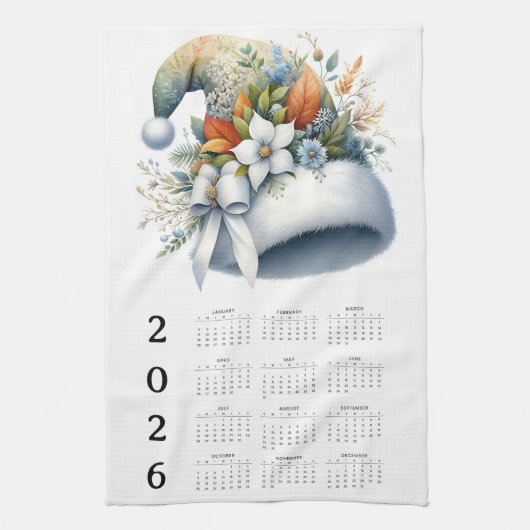 Plan your year in style with this 2026 calendar geschirrtuch (Vertikal)