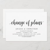 Planänderung, Hochzeit Ändern des Datums Einladung (Vorne/Hinten)