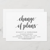 Planänderung, Hochzeit Ändern Sie die Datumskarte Einladung (Vorne/Hinten)